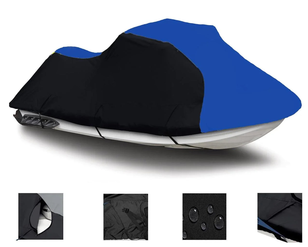 2003 RX BLUE Doo Compatible BLACK Ski Jet PWC 600 2000 2002 HEAVY-DUTY, 2001 Sea-Doo / Trailerable for 2 Sea Seater Cover DI DENIER