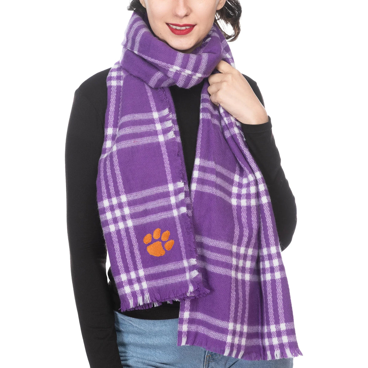Scarf Plaid Women's ZooZatz Blanket Tigers Clemson