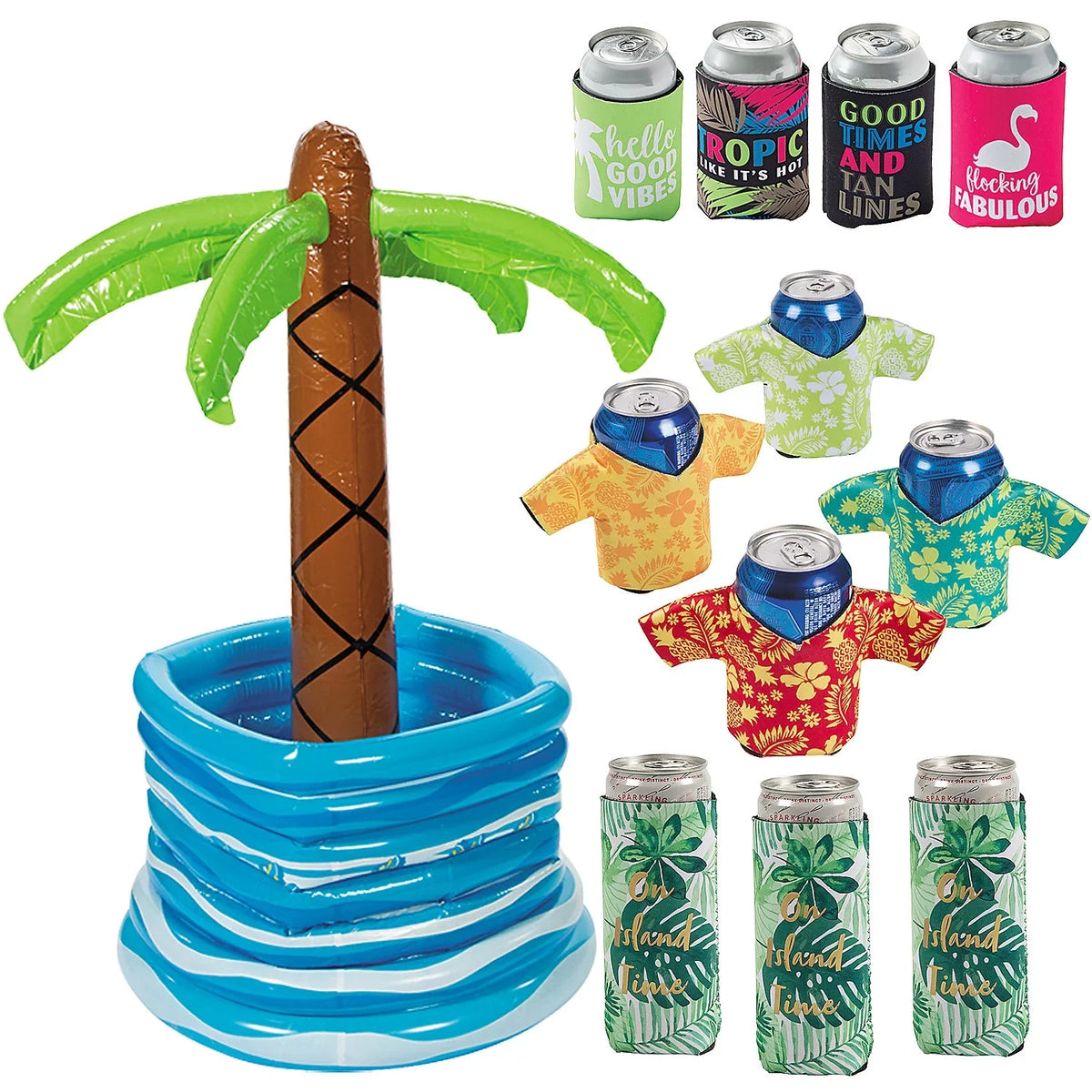 Vary Palm Cooler with Assortment Coolers Tree May Assorted Can Inflatable