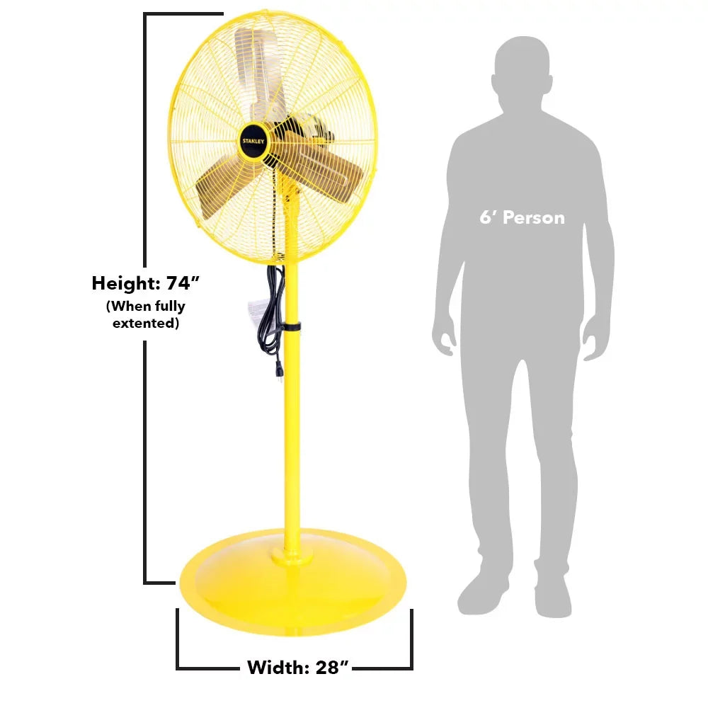 STANLEY Fan, Industrial Pedestal High-Velocity Non-Oscillating ST-24P