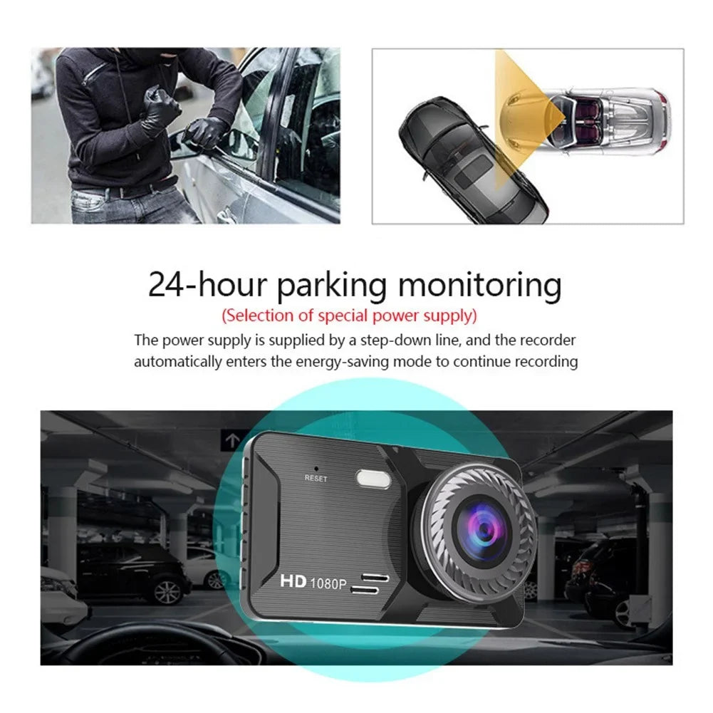 1080P Screen G-Sensor DVR Dash Cam Dual Front Touch 4\\\" Rear Camera Car Recorder