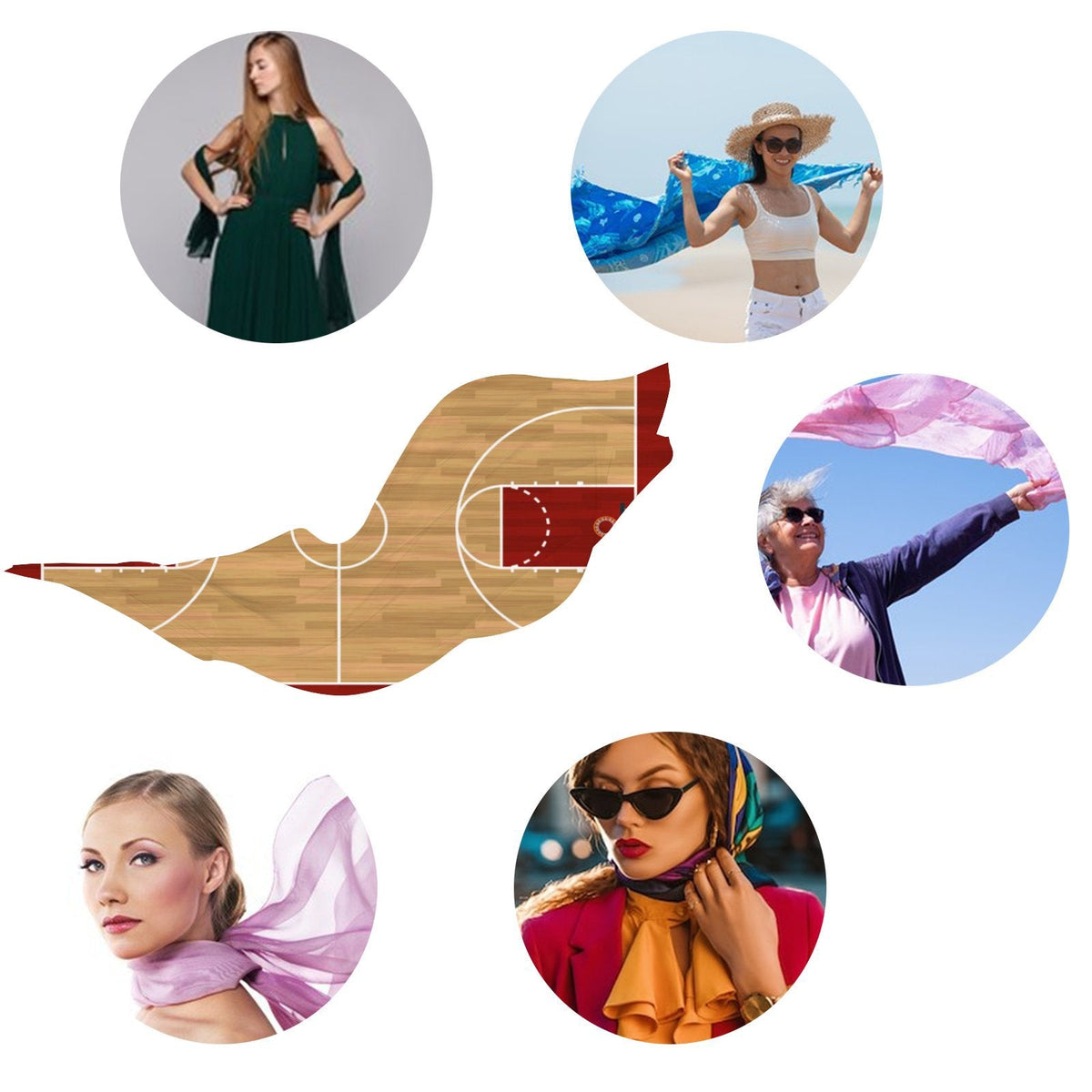 Football Large Hair Silk Packed Wraps Shawls Headscarf Sunscreen Women Long for Pitch Neck Gift Wraps Scarf Oblong FREEAMG
