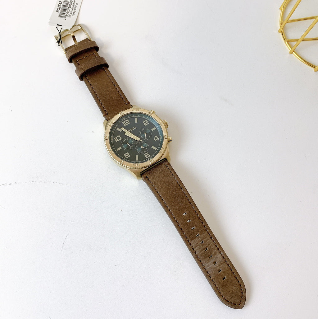 Leather Brown BQ2742 Watch Fossil Brox Medium Multifunction