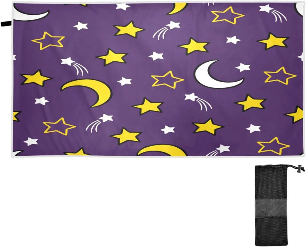 Stars Compact and Camping for Swimming Travel Quick - Dry Moon Towel Oversized Beach Absorbent Holiday（419） Super Towel Bestwell Lightweight - Towels