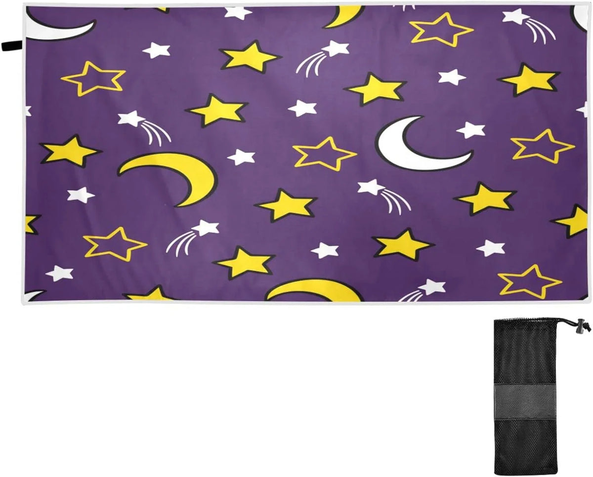 Stars Compact and Camping for Swimming Travel Quick - Dry Moon Towel Oversized Beach Absorbent Holiday（419） Super Towel Bestwell Lightweight - Towels