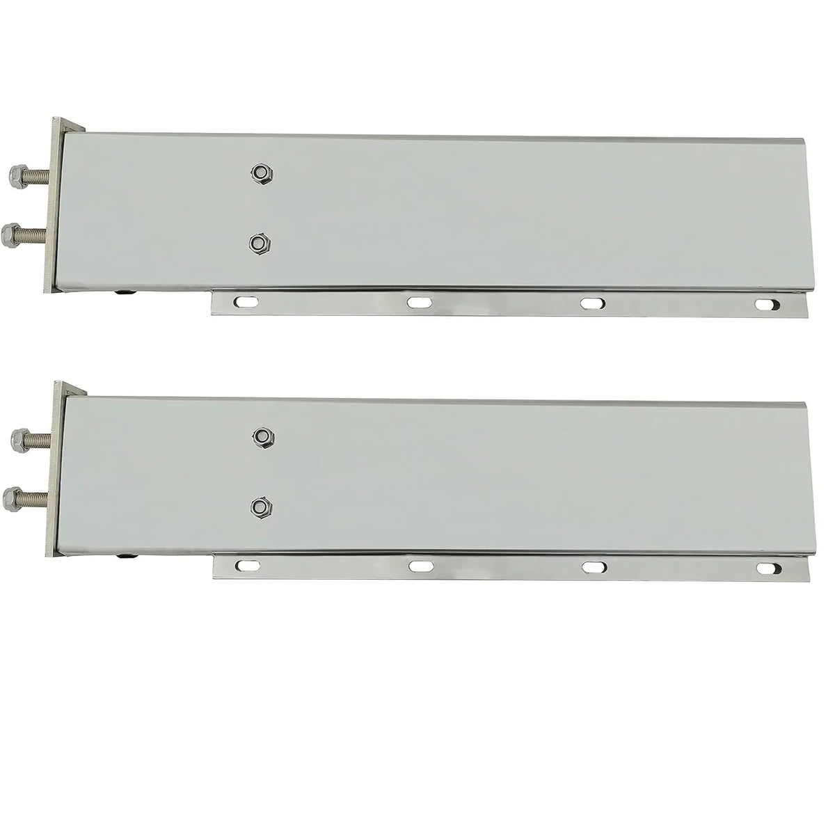 Length Straight for Semi Bracket Holder Loaded Stainless Set Bolt Steel Spacing POWERWORKS Hanger Flap Spring 2.5" Mud fit 30" Trucks Mudflap