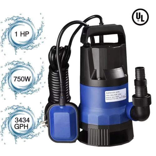 Sump For Submersible 1HP Dirty Pond Swim liquid 750W Pool Pump Clean
