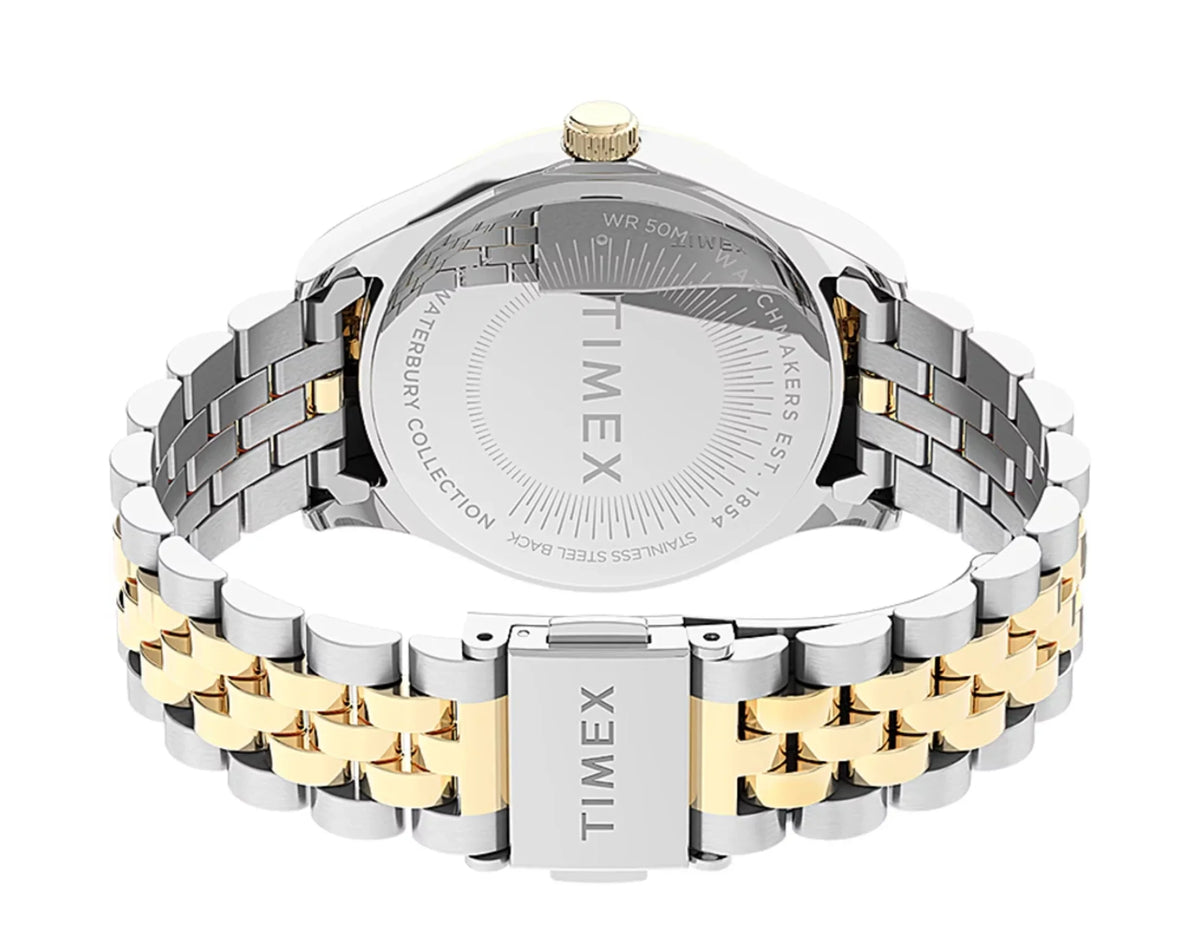 Women's Watch Steel Swarovski� with Timex Bracelet Waterbury 34mm Crystals Legacy Stainless