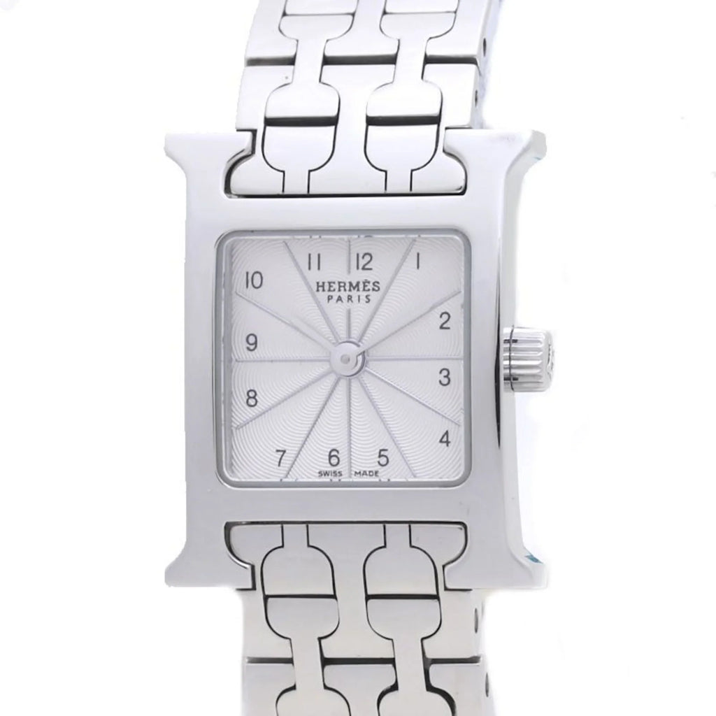 Pre-Owned 4835 (Good) Ladies 141002W100 HERMES Steel Mini H Stainless Watch 39260 HH1.110.260