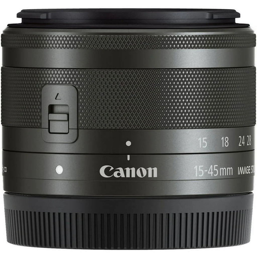Lens IS Basic 15-45mm Canon STM BuzzPhoto - EF-M f/3.5-6.3 (Graphite) Bundle