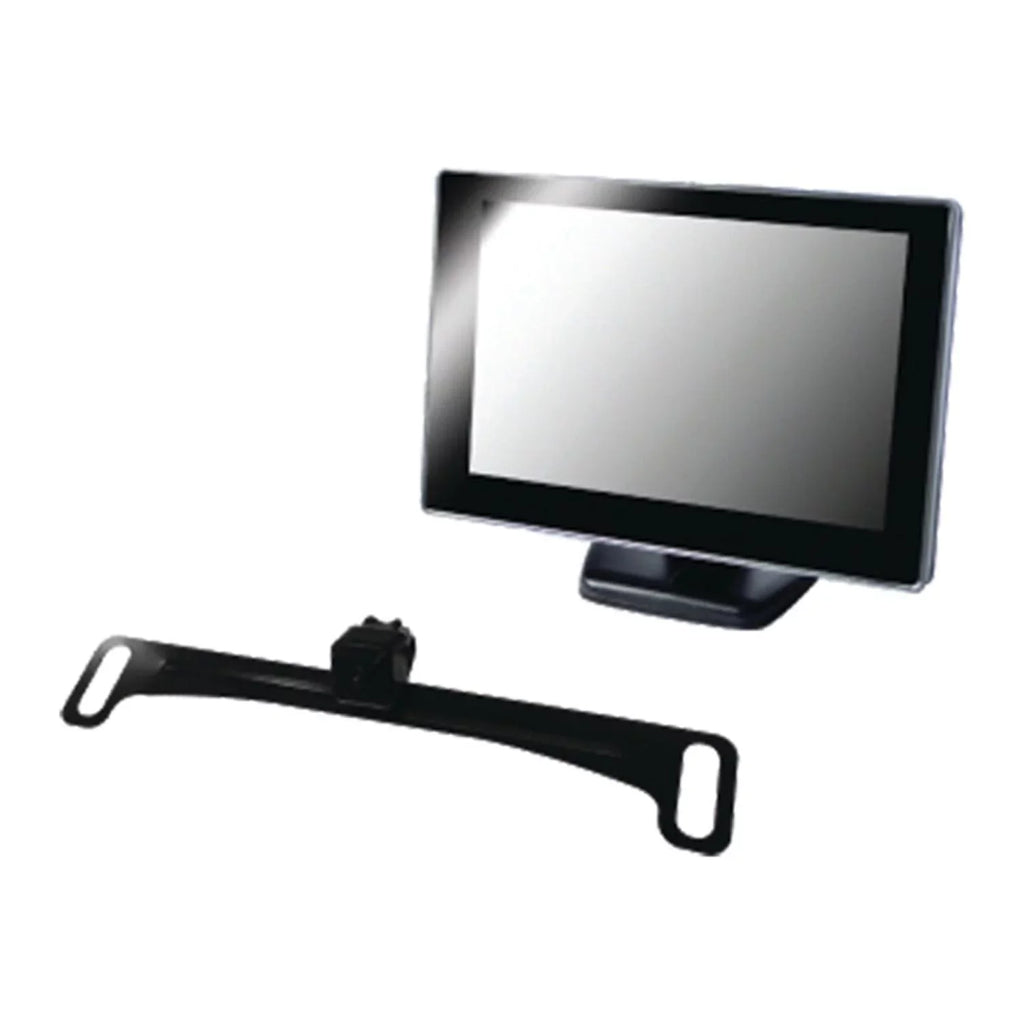 Backup with System Vehicle Camera License-Plate Rearview BOYO Monitor Vision VTC175M System and 5-Inch