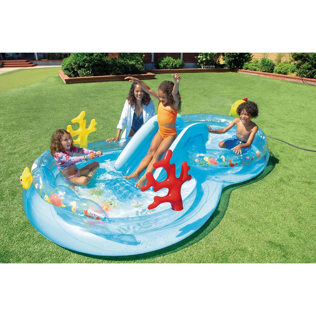 liquid Slide, Sea the Play Age 2+ Under W/ Center Kids Inflatable