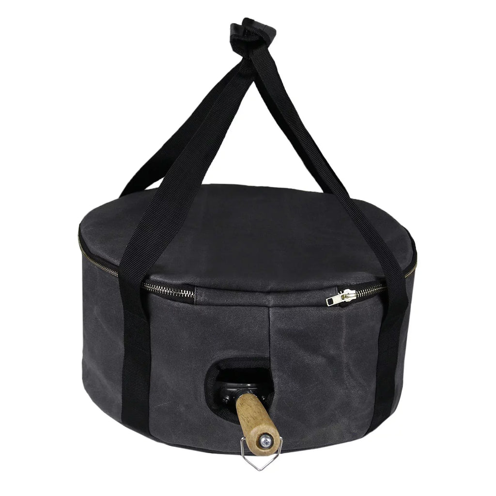 ,Fishing Accessories Cookware for 12" Container Bag ,exterior Handbag Multipurpose Dutch Durable Bag Activities Oven Gray Carry Camping - Storage BBQ