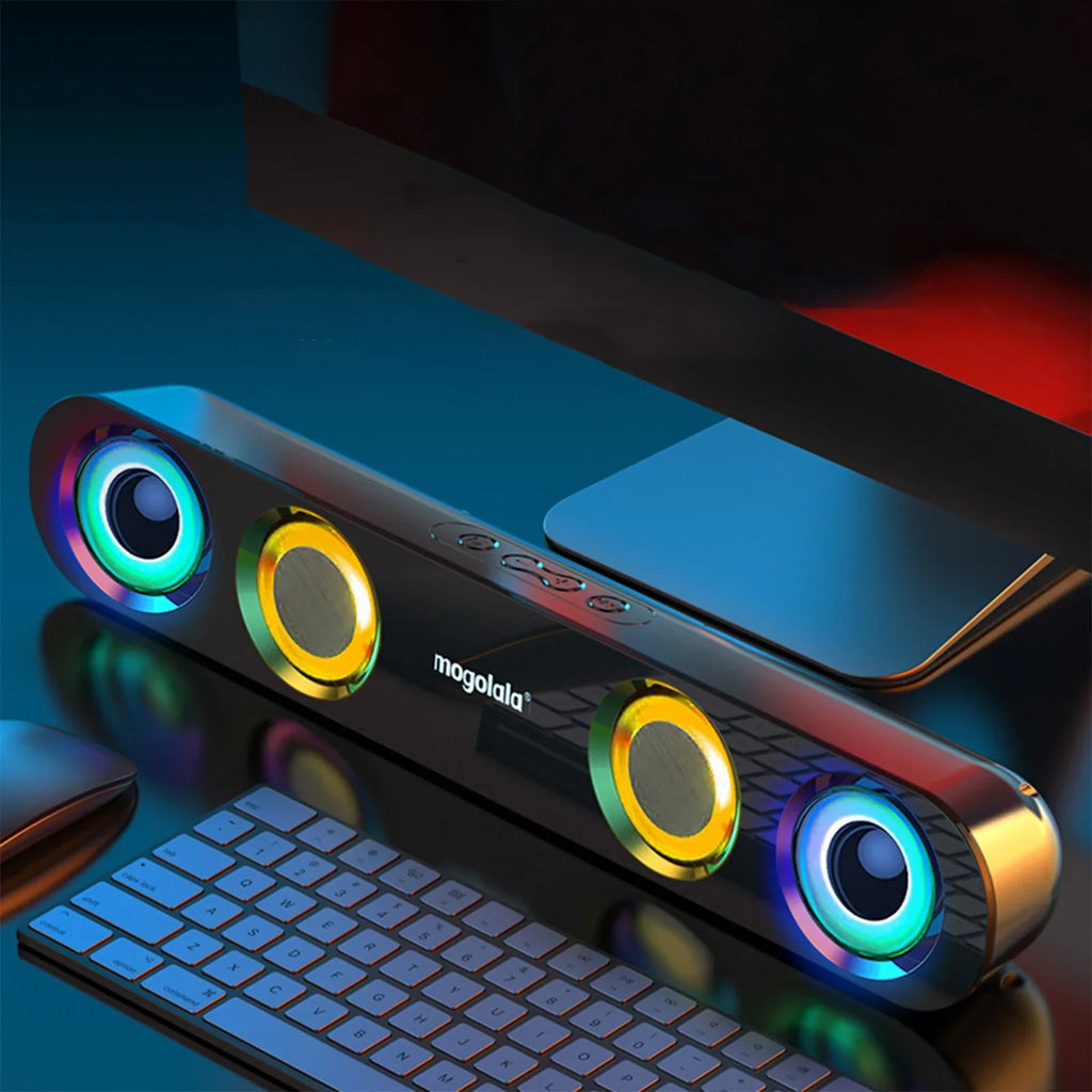 Bar Subwoofer Home Speaker Ersazi Long Bluetooth Video Clearance Strip Colorful Sound High Sound in Sound Speaker Tv Black Karaoke Adapter Dual Wireless Power Desktop