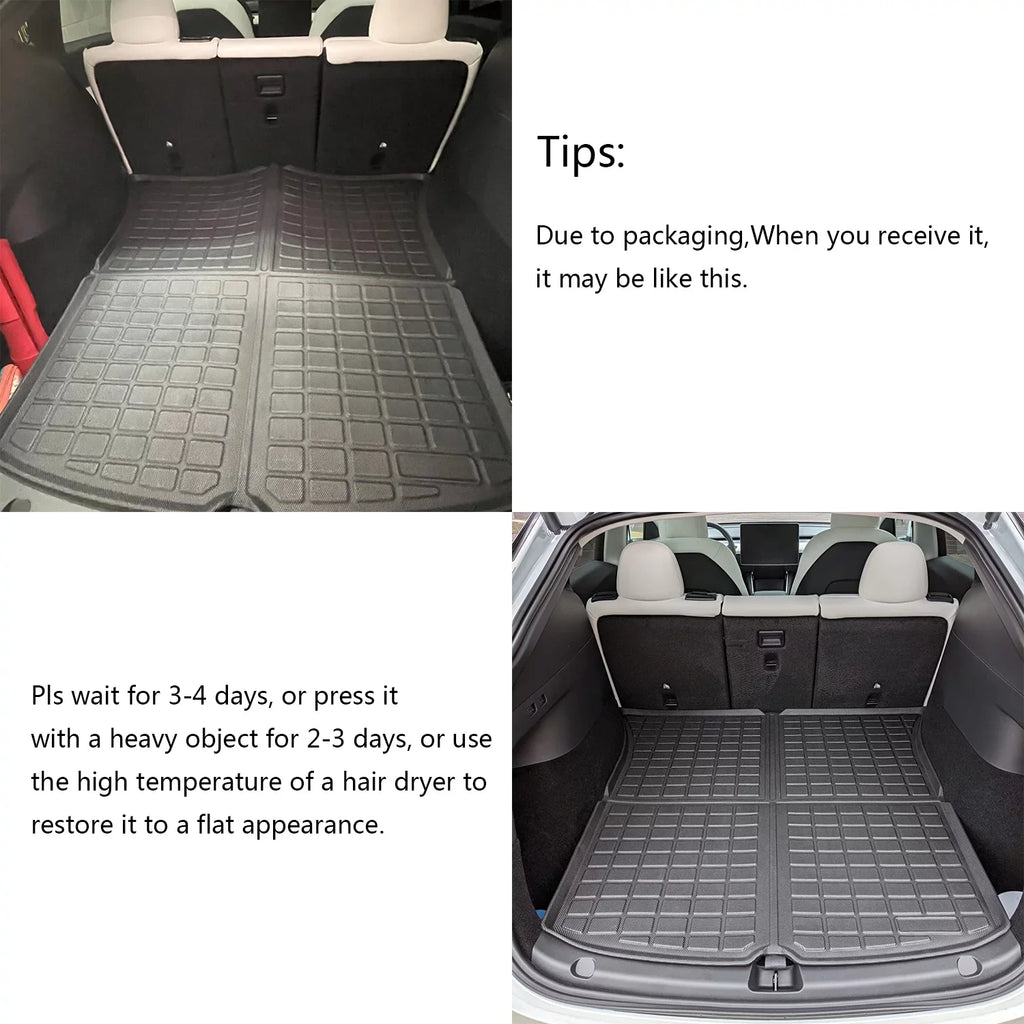 All Fit Tesla Heavy Trunk Custom and Storage for Model KIKIMO Mat Mat climate Mat, Tesla, Cargo Duty Mats Tesla Cargo Y Model Liners, Rear Waterproof Floor Accessories, Y