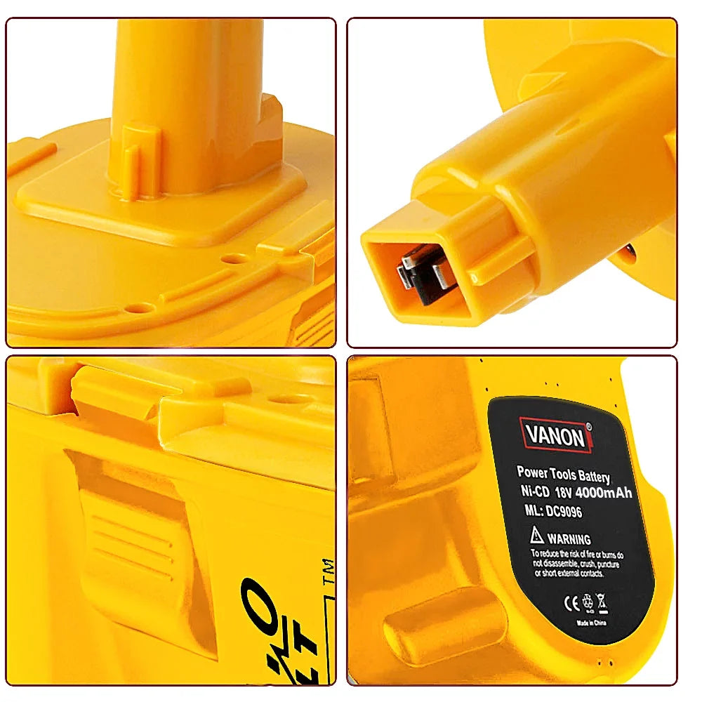 2Packs Battery 18v Batteries with XRP Compatible Dewalt DW9099 DC9096 DW9098 DC9098 DC9099 4.0Ah DC9096