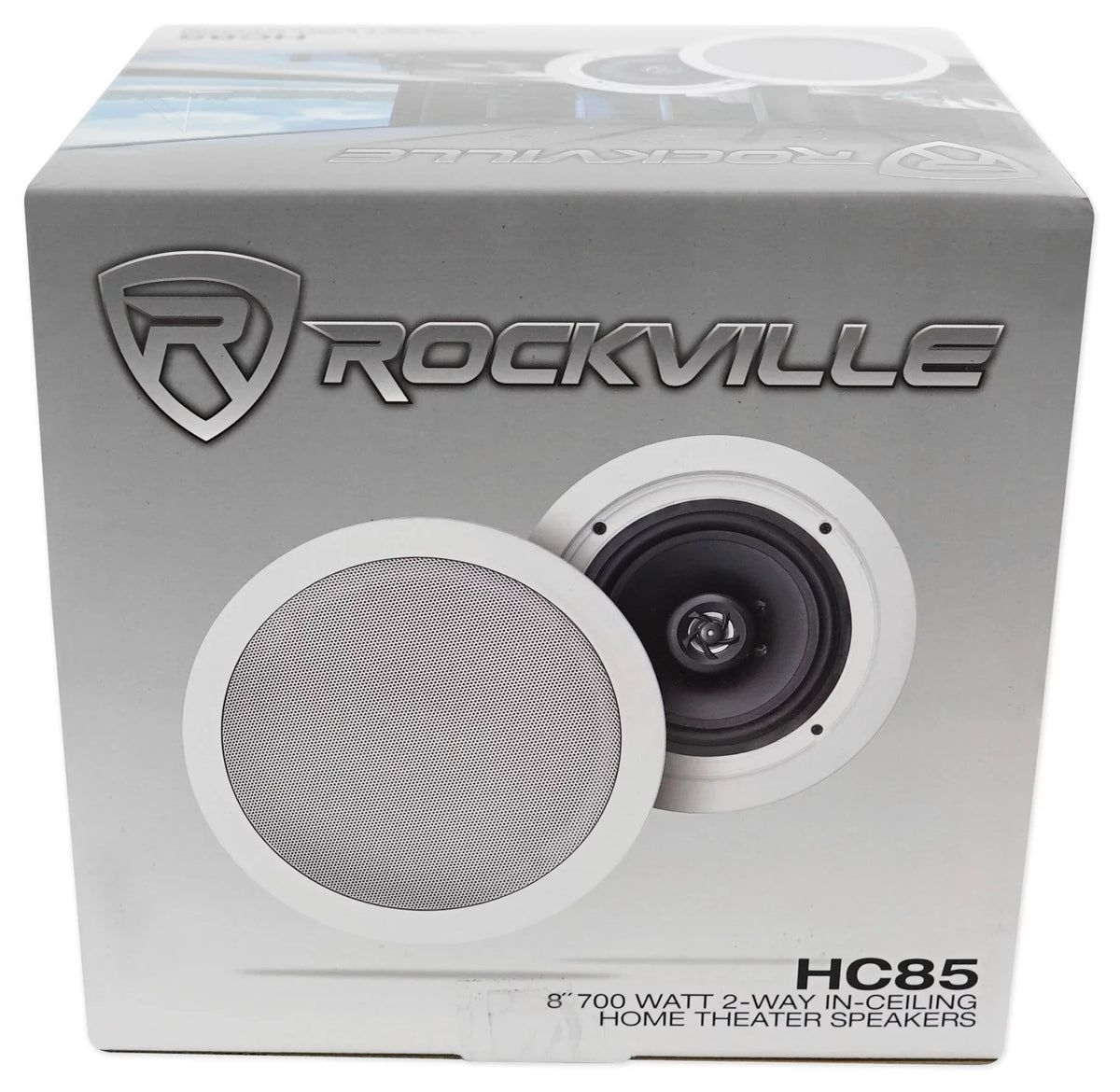 Rockville Home 8" (8) Ceiling Speaker w/ System Receiver Speakers+4-Zone 4-Room