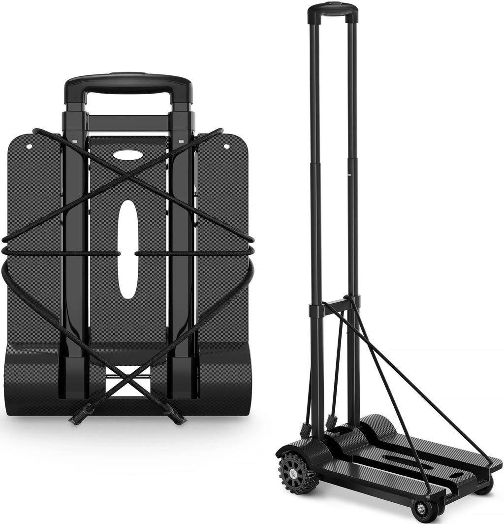 Luggage Big Moving Cart Utility Cart Platform with Travel Duty Office for Truck Use. Folding for Cart Hand Black and Cart Lightweight Capacity Collapsible siisll Wheels Folding Heavy for Home, Luggage