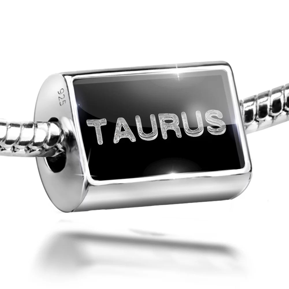 Cubes 925 on Charm Bead Neonblond Silver Clear Taurus Sterling Black Ice