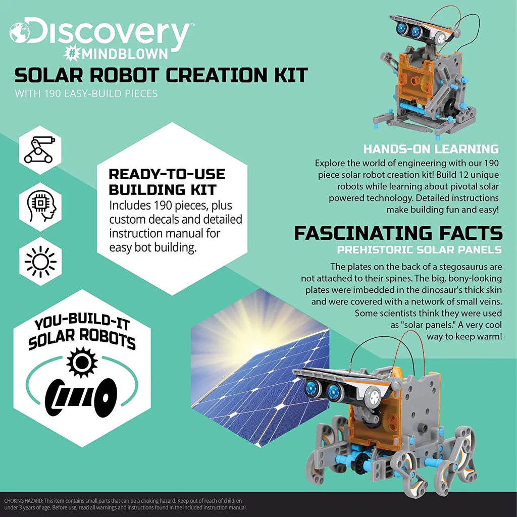 STEM Mindblown Solar Kids Robot Discovery 12-in-1
