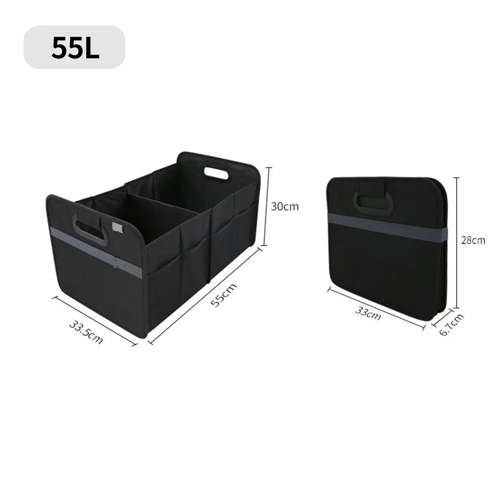 Trunk Organizer Car Organizer Folding Cargo Car Box Trunk 55L Cloth Box Automotive moobody Car Oxford Storage Storage
