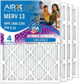 Pleated 18x24x1 2200 by Conditioner 13 AC MERV 9 Filter FPR CLEAN AIR. Filters Filter 1500 Premium AIRX FILTERS MPR Pack Made 4 & Electrostatic Comparable to - HVAC WICKED USA Furnace Air 18x24x1 Air