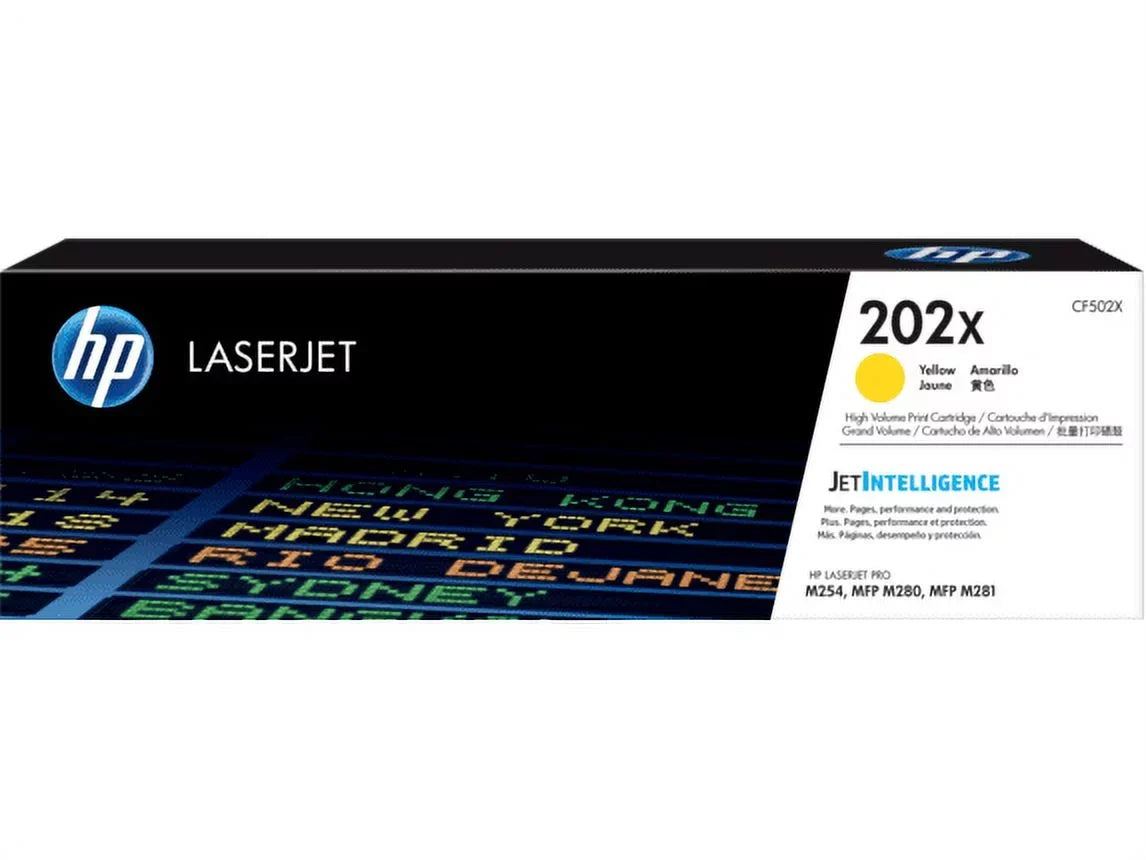 Yellow (CF502X) HP 202X High Toner Cartridge, Yield