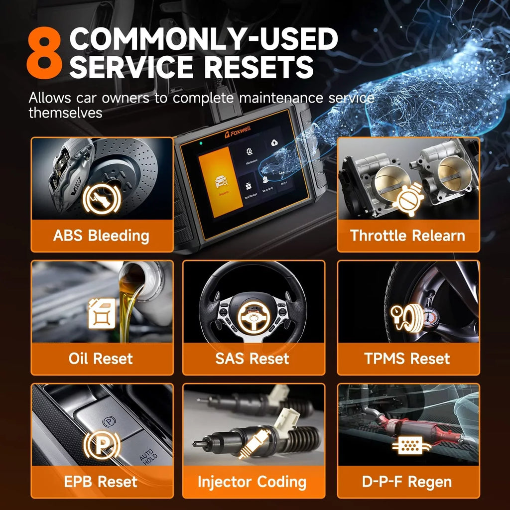 Oil Coding TPS Reader OBD2 BMS Foxwell Reset Car EPB NT726 Scan Injector System Gearbox Car Analyzer Scanner ABS DPF OBDII Automotive Equipment Tool SAS Bleeding TPMS Code Diagnostic Automotive All
