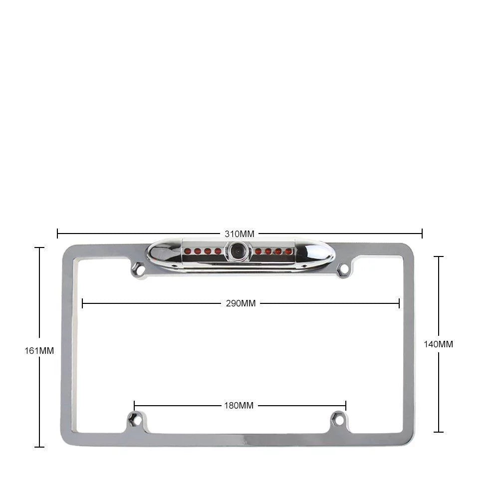 Plate Camera Frame 8IR Vision View License Rear Parking Backup Black Night Car US