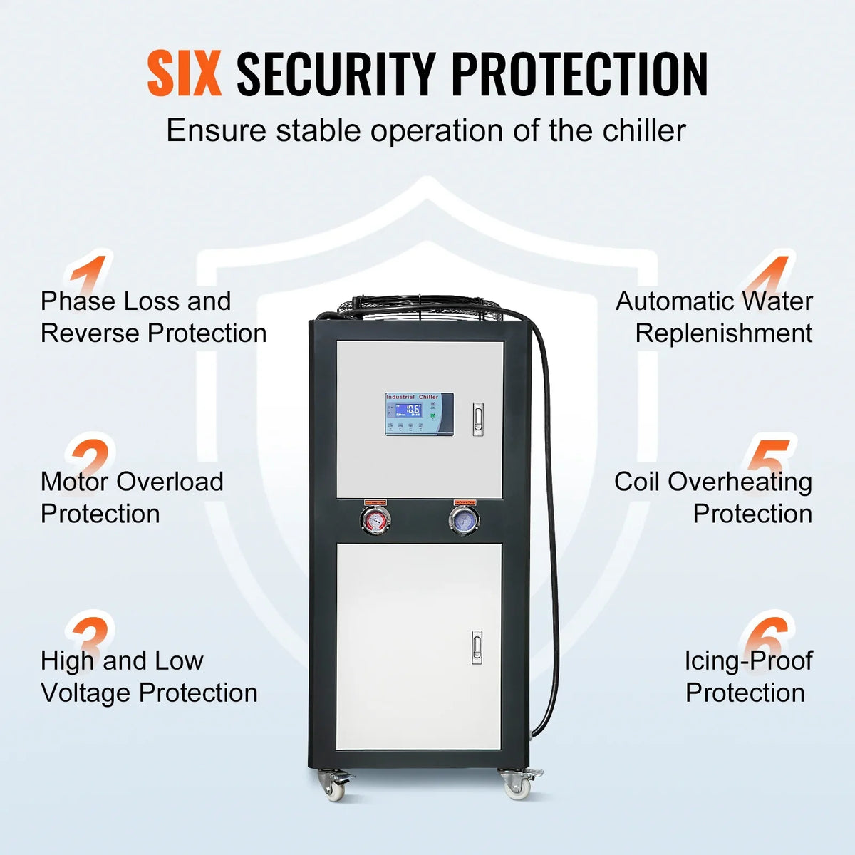 liquid Chiller 9.4HP liquid 16 Gal Cooling for SKYSHALO 60L Air-cooled Industrial