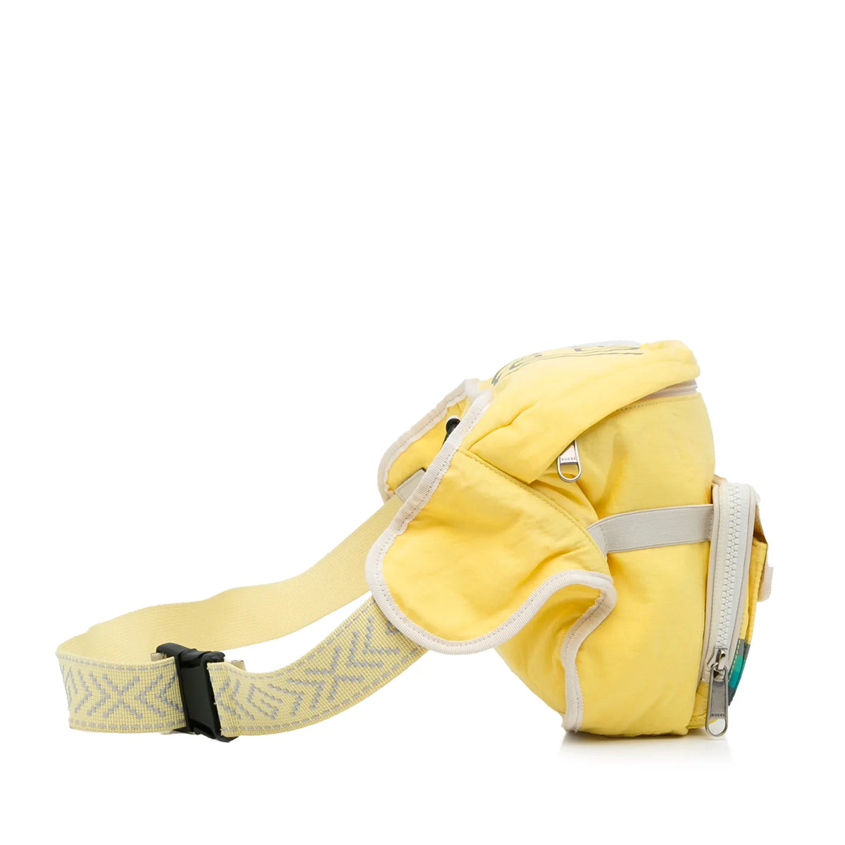 Yellow Belt (New Bag Defects) Unisex For Pre-Owned Love Fabric Authenticated with Nylon Blind