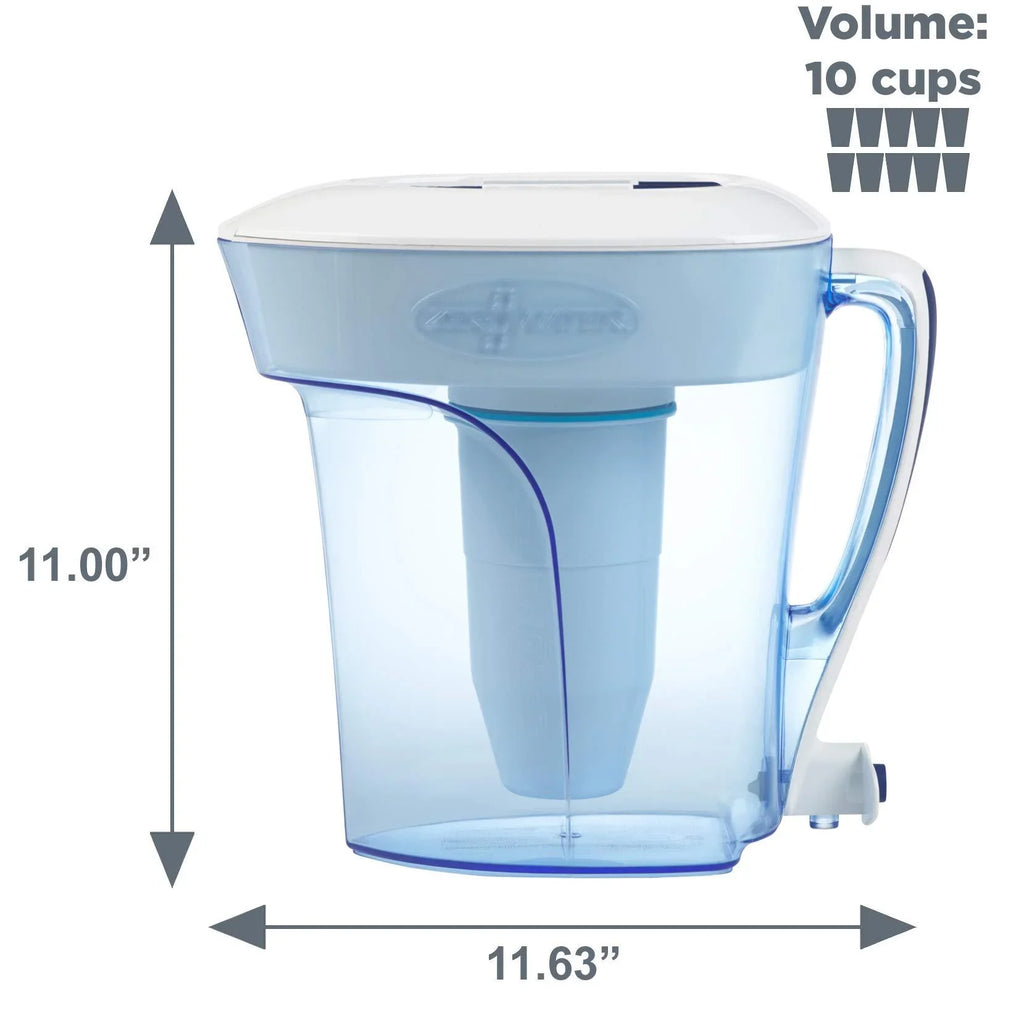 ZeroWater Pitcher (10-Cup) Ion (10-Cup) liquid Dispenser Exchange ZD-010