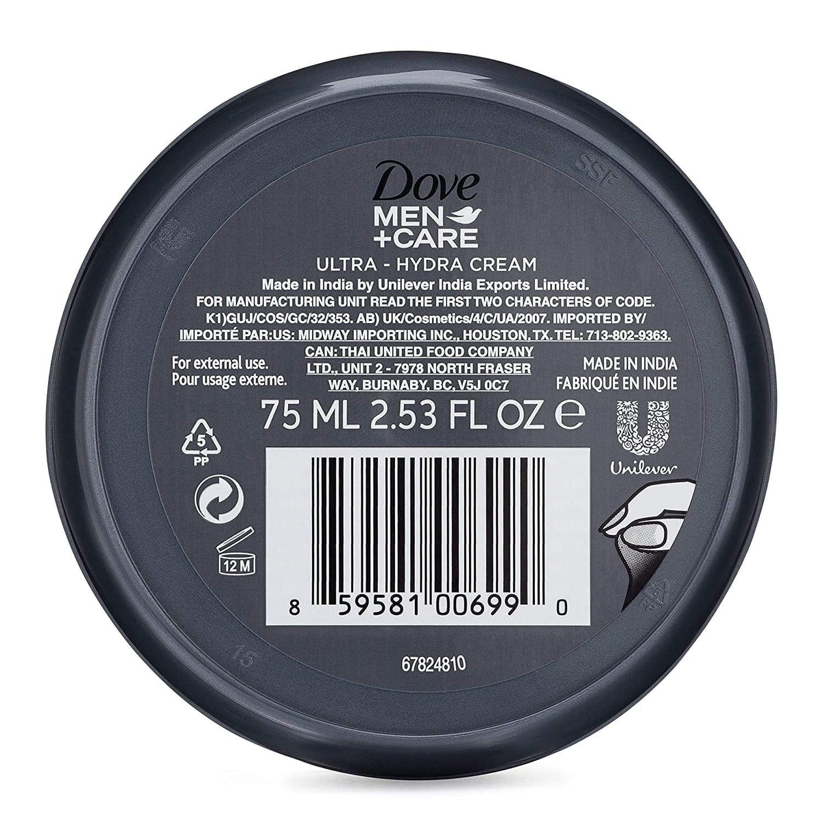With Hour 2.53 Of 24 (Pack Men+Care Moisturization, Cream Dove 6) Oz Ultra-Hydra Fl