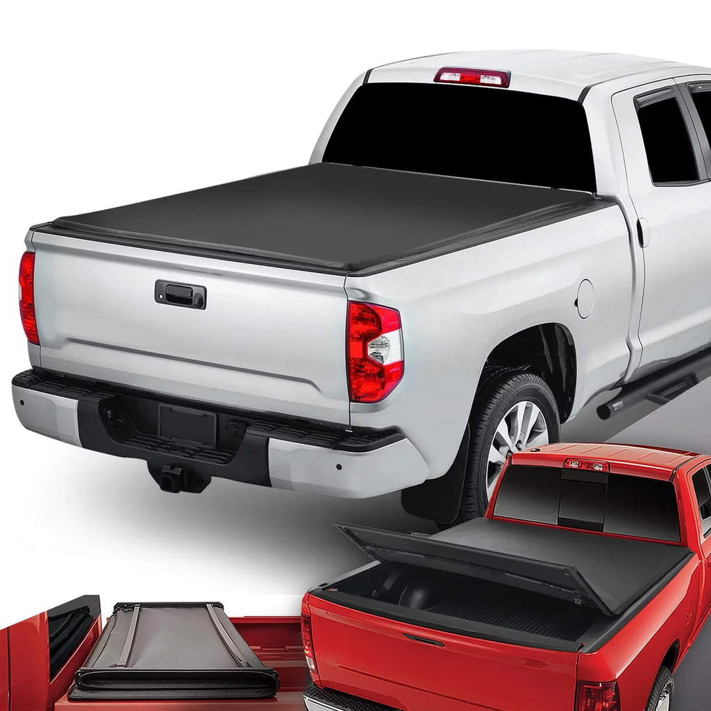2019 2014 Adjustable Motoring 16 For 18 to 6.5' DNA -Fold 15 Soft Fleetside Tri Trunk 17 Cover toyota Tundra Tonneau Bed Top TTC-TRISOFT-057