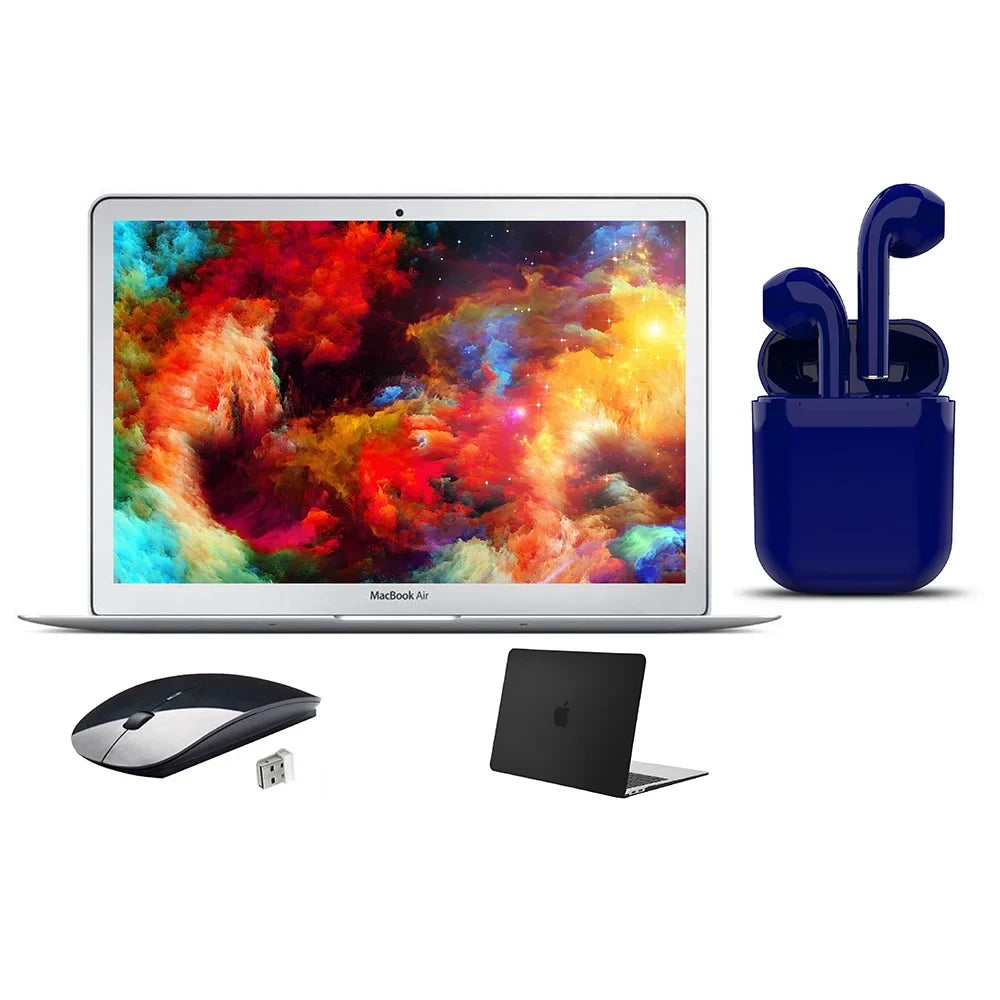 Airbuds Wireless OS Mouse, i5 Bundle: MacBook 2 Black RAM Day By 128GB Mac Intel Air Certified 13.3-inch Express Core SSD Bluetooth/Wireless Case, Restored 4GB (Refurbished)