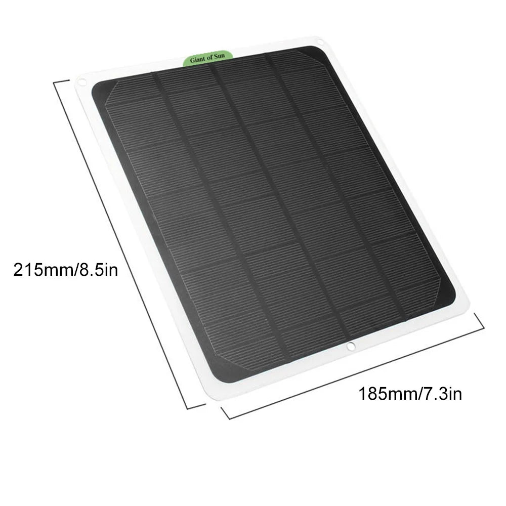 Solar with Charger Yachting Charging occkic Cars Monocrystalline 20W RV exterior Flexible Panels Charger for Clips 12V/5V Battery