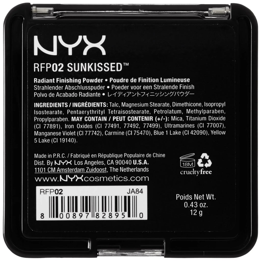 Nyx Powder, Radiant Kissed, Finishing 0.43 Professional Sun Makeup Ounce