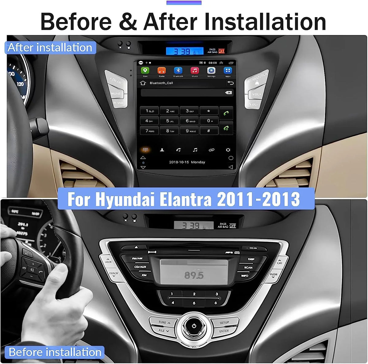 for 9.7'' Backup Camera Android 2012 Touchscreen WIFI Hyundai Mirror with GPS Stereo Car 2013 2G+64G Radio Bluetooth FM Podofo 2011 Link USB, Elantra