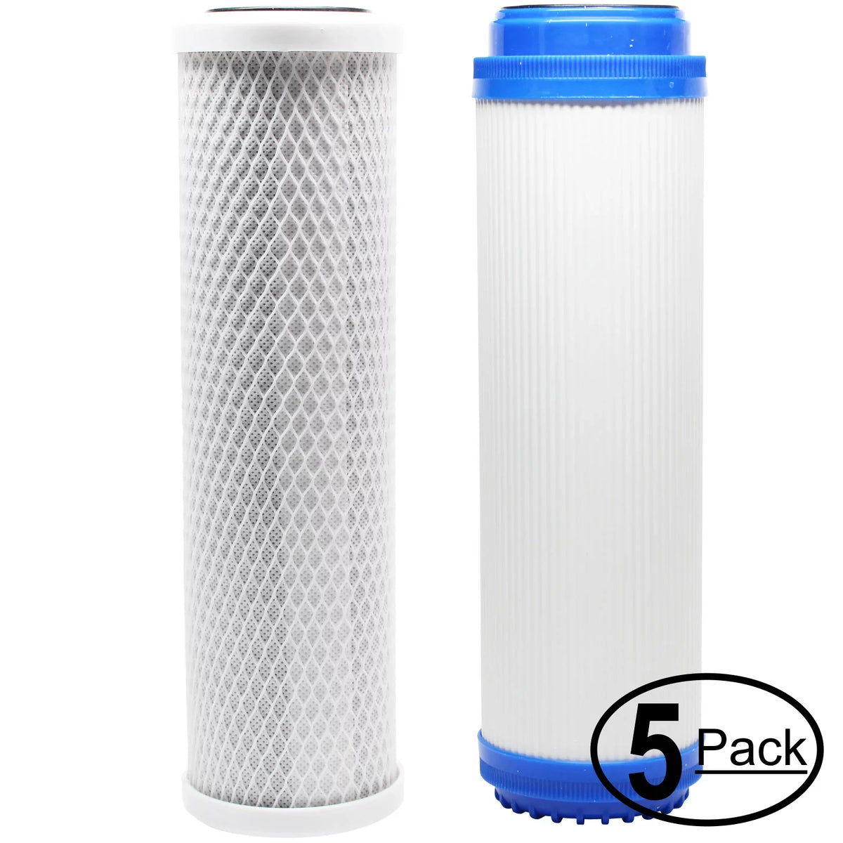 '- 5-Pack Block RO for Brand Activated Replacement Includes & Filter H2O-RUS-200-I Distributors Denali Filter Carbon for Granular Carbon Kit - Filter H2O Pure System