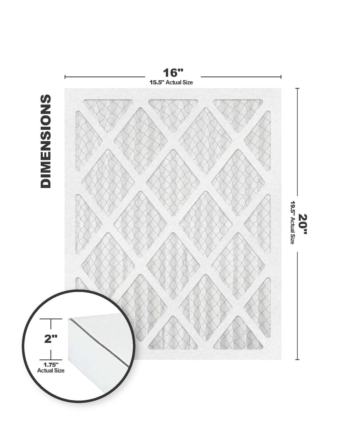 pack) 13 Air/Furnace 16x20x2 (6 Accumulair MERV Filters Diamond