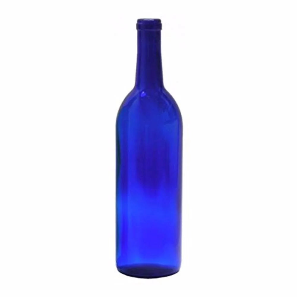 case 12 Claret/Bordeaux Making ml Bottles, 750 Wine Cobalt Glass per For Blue