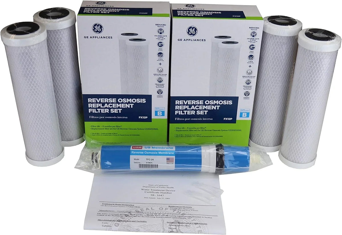 Filters nuine To RO 2 USM GXRM10RBL FX12P Systems + Similar For RO Special Combo Membrane Deal TFC-24 Of Replacement FX12M