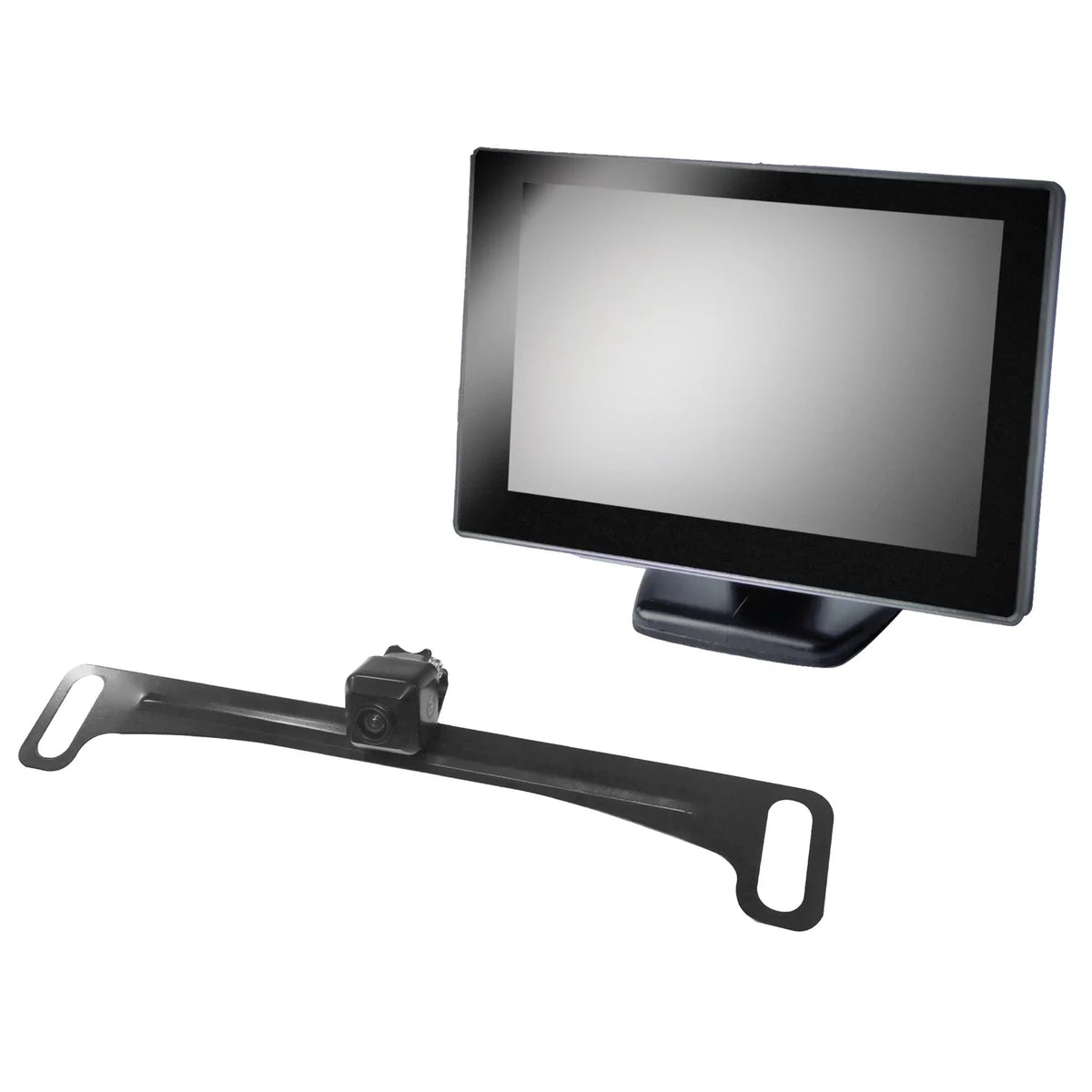 Backup with System Vehicle Camera License-Plate Rearview BOYO Monitor Vision VTC175M System and 5-Inch
