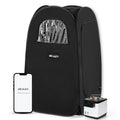Portable | Foldable Home Tent, Spa Body (Black) Steamer, Personal with Sauna Steam Bluetooth Chair Control,