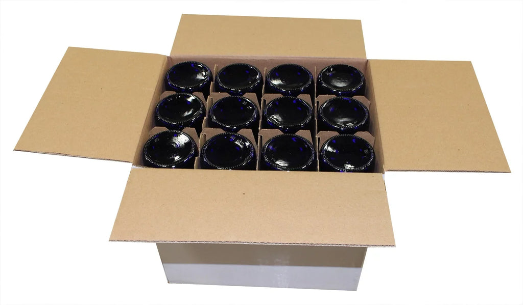case 12 Claret/Bordeaux Making ml Bottles, 750 Wine Cobalt Glass per For Blue