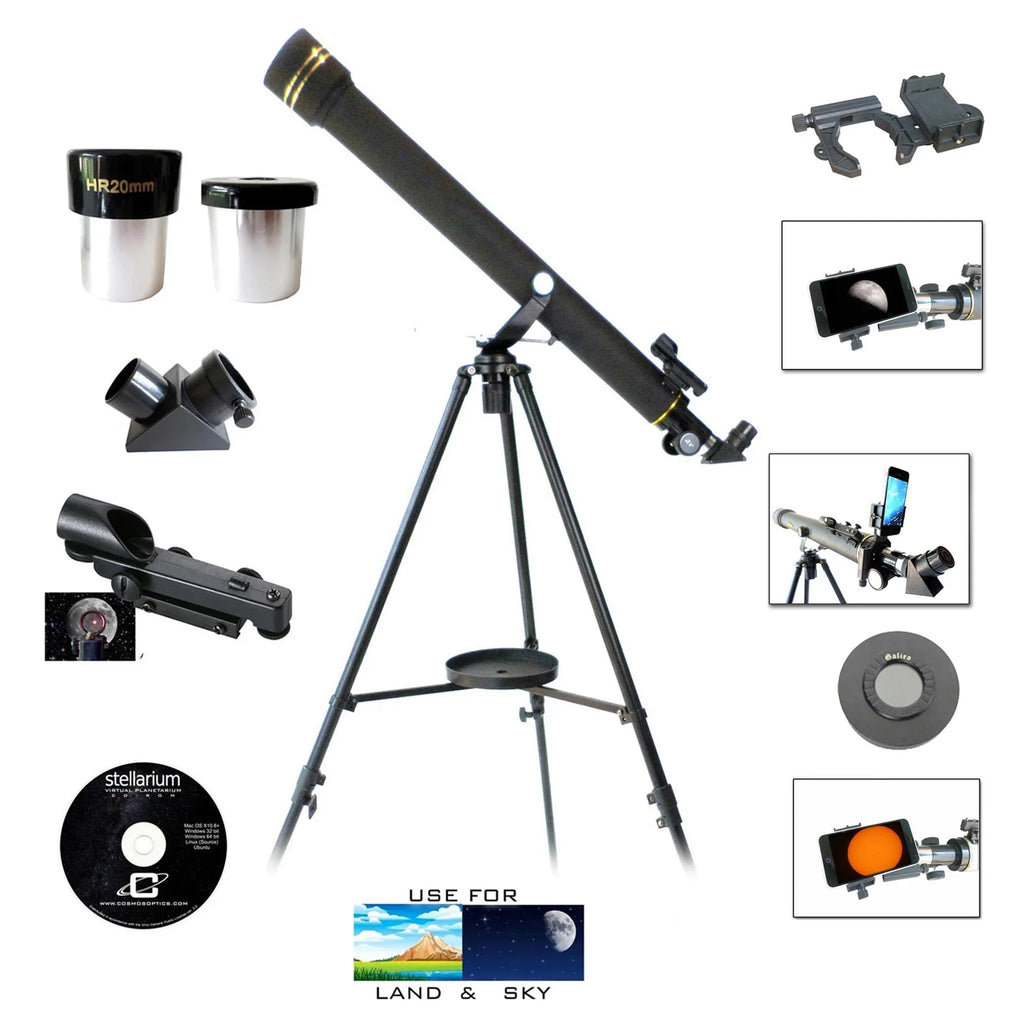 Cap 60mm and Adapter with kit 800mm Filter x telescope Cassini Day/Night Solar Smartphone
