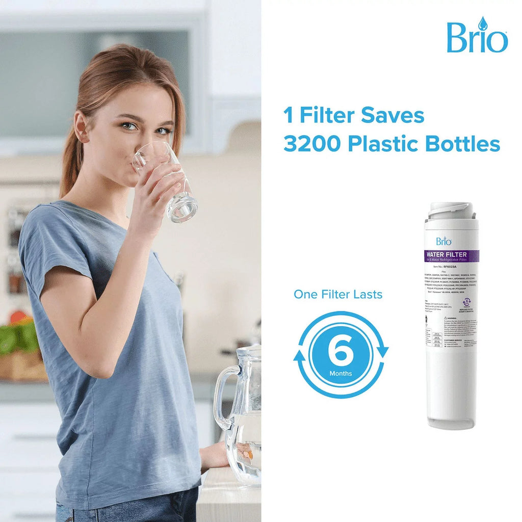 Filter GSWF, 100749C, liquid GE Replacement WIth GSWF3PK, Refrigerator 6023A 100749-C, 100810A 100810/A, Brio Compatible GSWFDS,