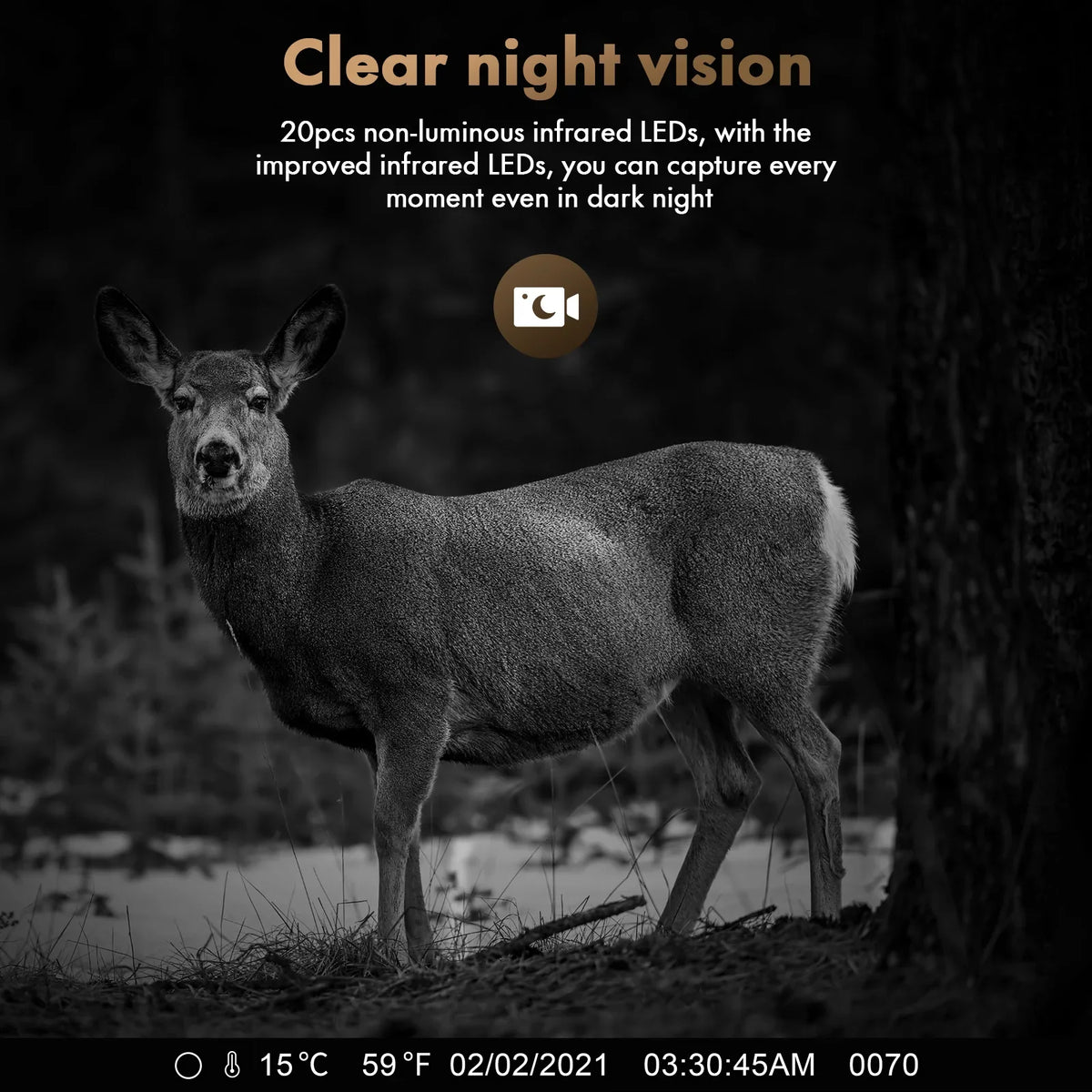 Rechargeable Hunting Card Night Camera CAMPARK IP66 Lithium 2.0" LCD 1080P Vision Cam 0.1s with 24MP Built-in SD Angle Speed Solar 2500mAh 120°Wide Trigger Game Battery Trail Camera Waterproof with