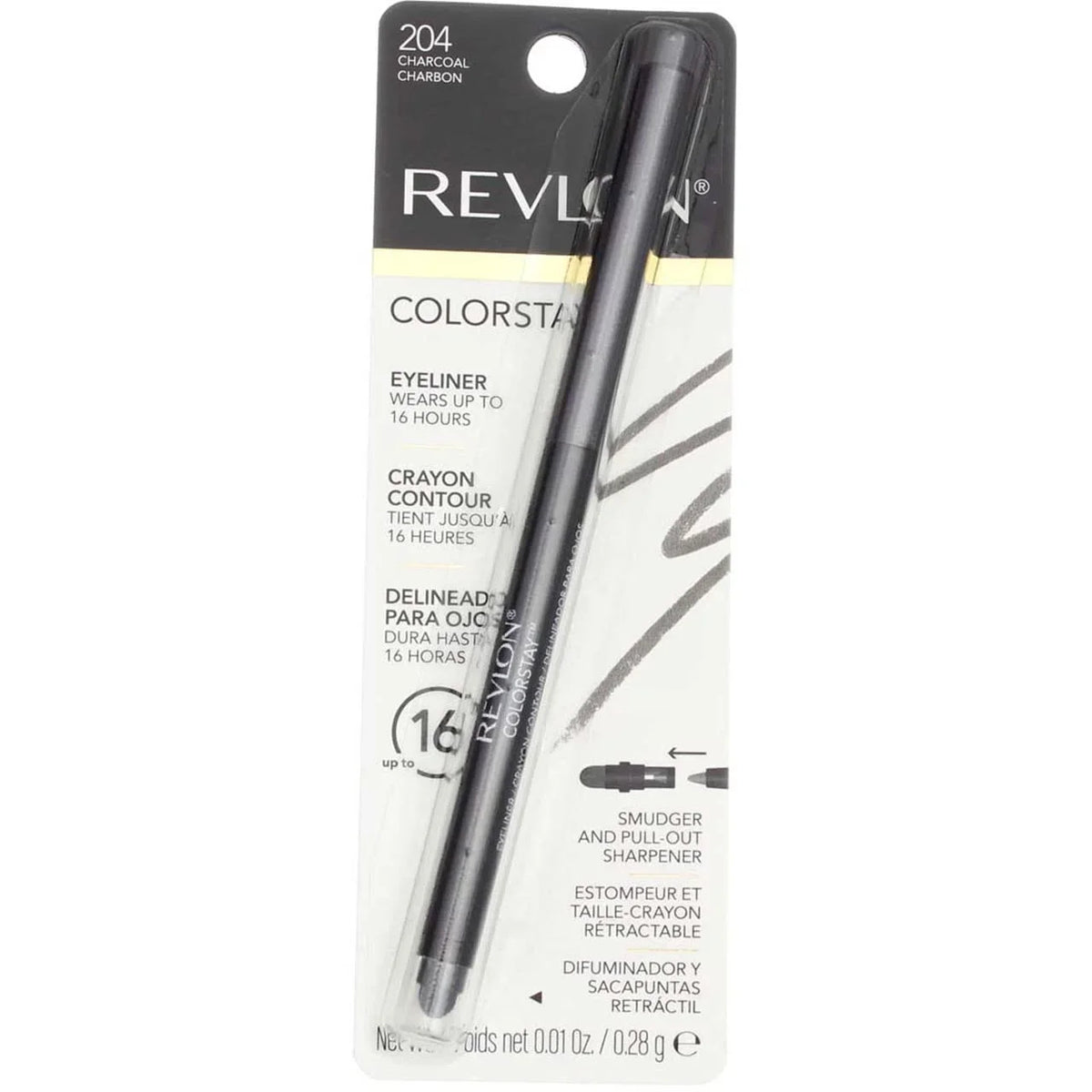 Charcoal Pencil, Oz Eyeliner Colorstay Revlon 0.01 4) (Pack Of [204],
