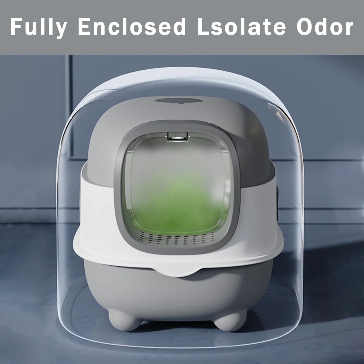Box,Pets Litter Large Smelly Boxes,Odor Cat Litter Control,Jumbo Hooded,Gray,Door Isolate Enclosed Cat EOIVSH